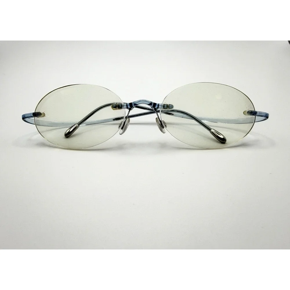 Silhouette SPX M1968 6059 Blue Rimless Eyeglasses Frames Only 48•17•140 Austria